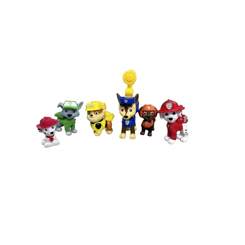 Lot of 6 Paw Patrol Action Figures Chase Zuma Rubble Talking Mixed Pups